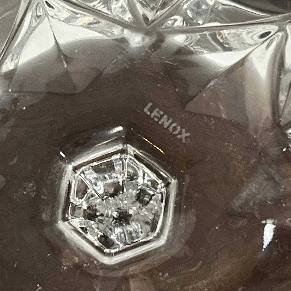 Lenox Lead Crystal Ring Holder Jewelry Glass Petal Trinket Dish Original Sticker